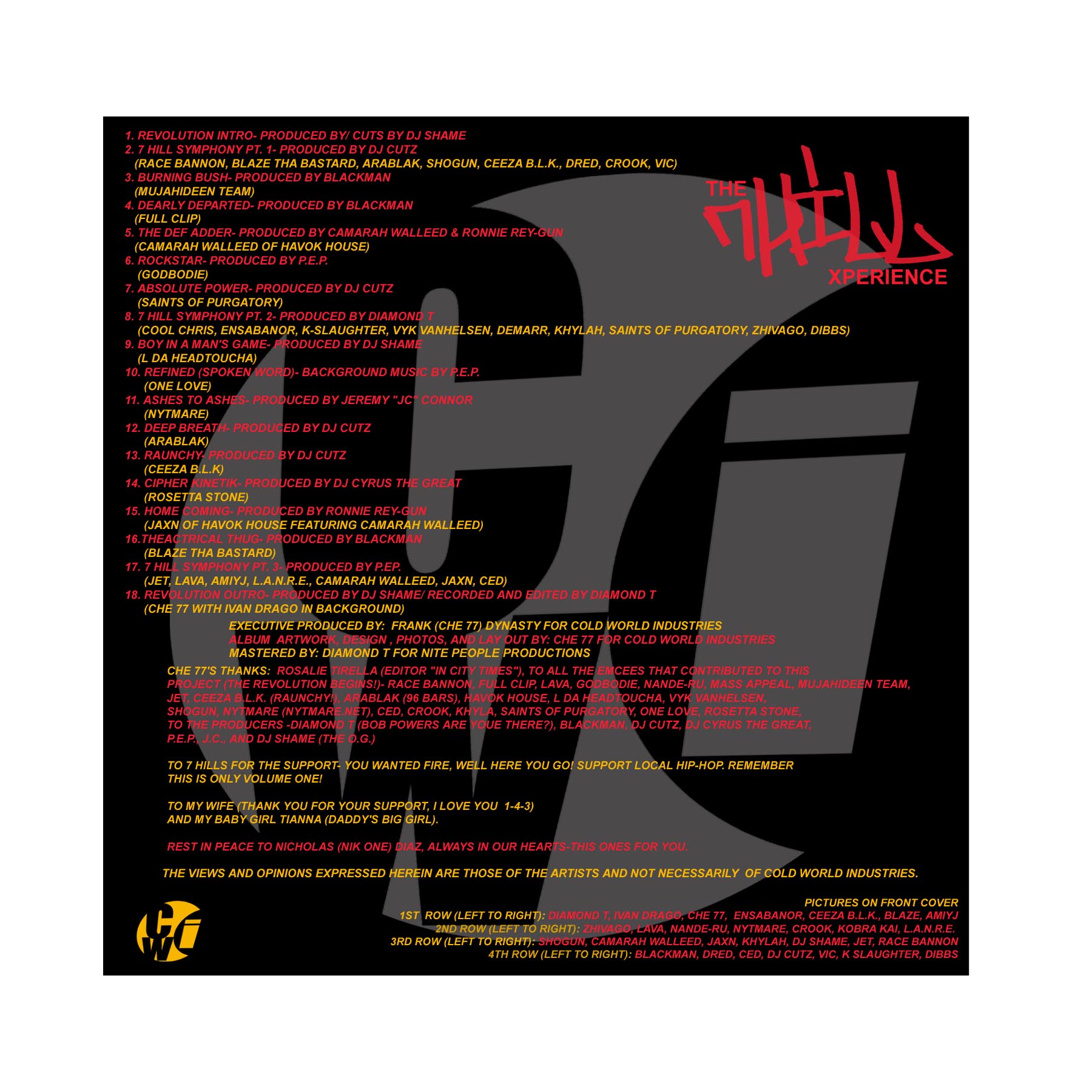 7 HILL / LINER NOTES